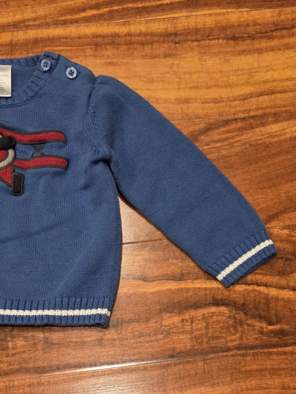 Gymboree EUC 18-24 Blue/Red Striped Bodysuit, Corduroy Pants & Airplane Sweater